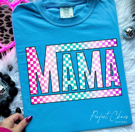 Mama Colorful Checkered