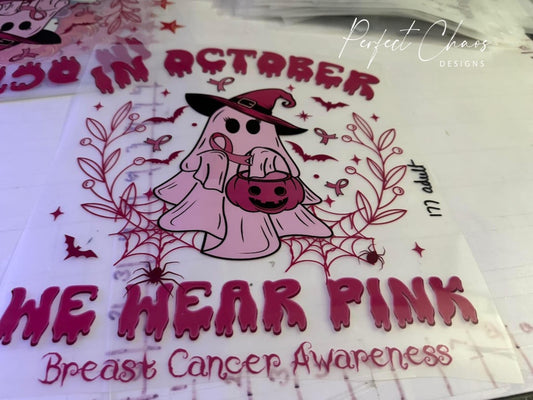 In October we wear pink breast cancer awareness