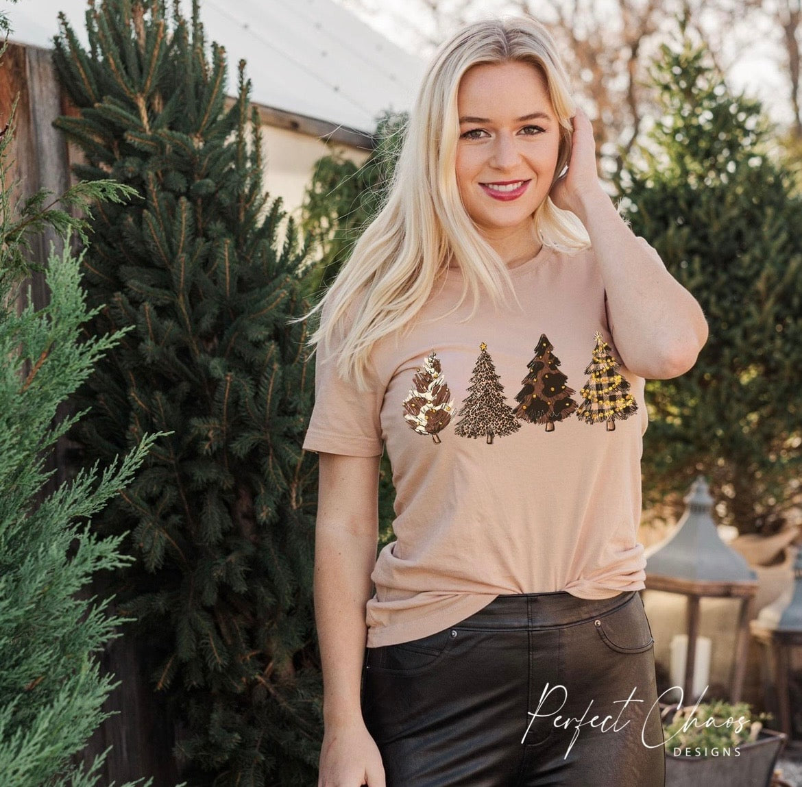 Animal Print Christmas trees