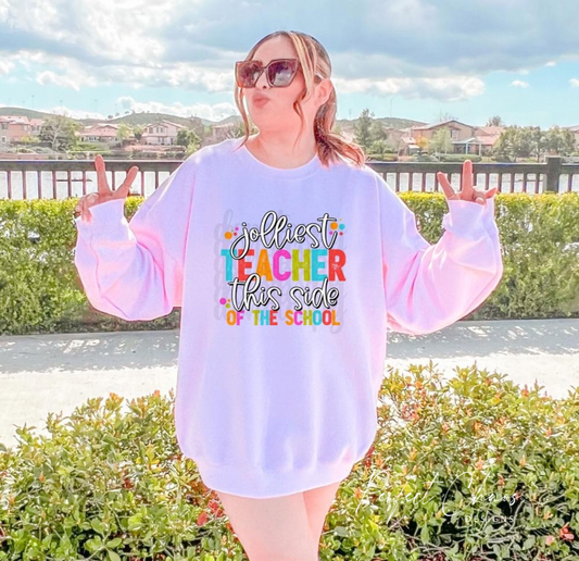 Jolliest teach on this side of the school