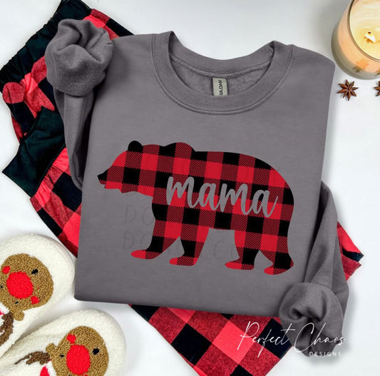 Family Plaid Custom Name Bear