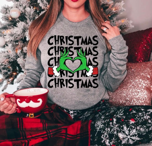 Christmas Green Man heart hands