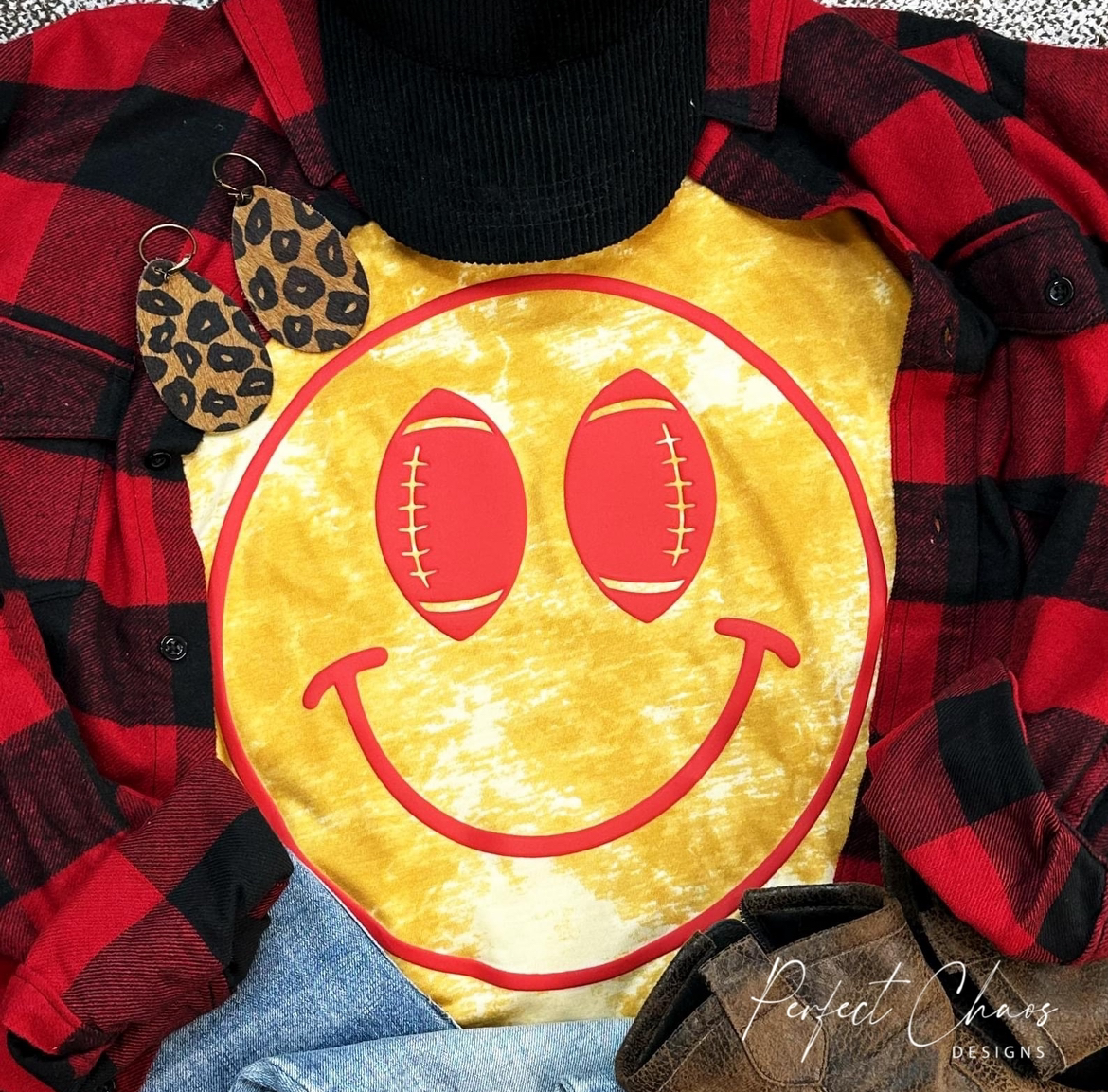 Smiley Face Football Eyes