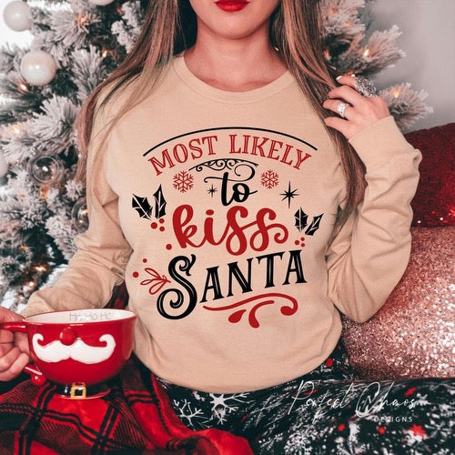 Most likely to kiss Santa