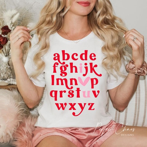 Alphabet I Heart U