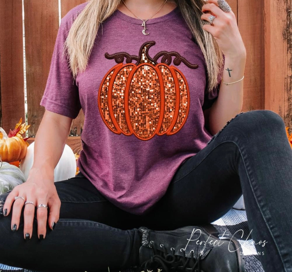 Pumpkin Sequin Look