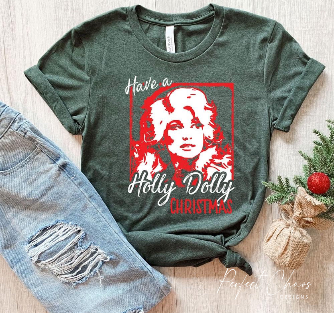 Have a Holly Dolly Christmas - Red