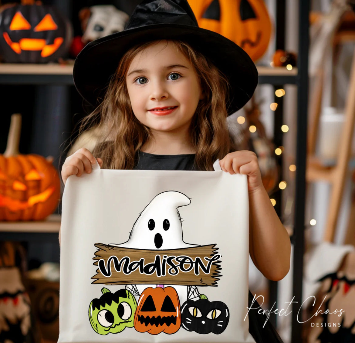 Personalized Ghost Pumpkin