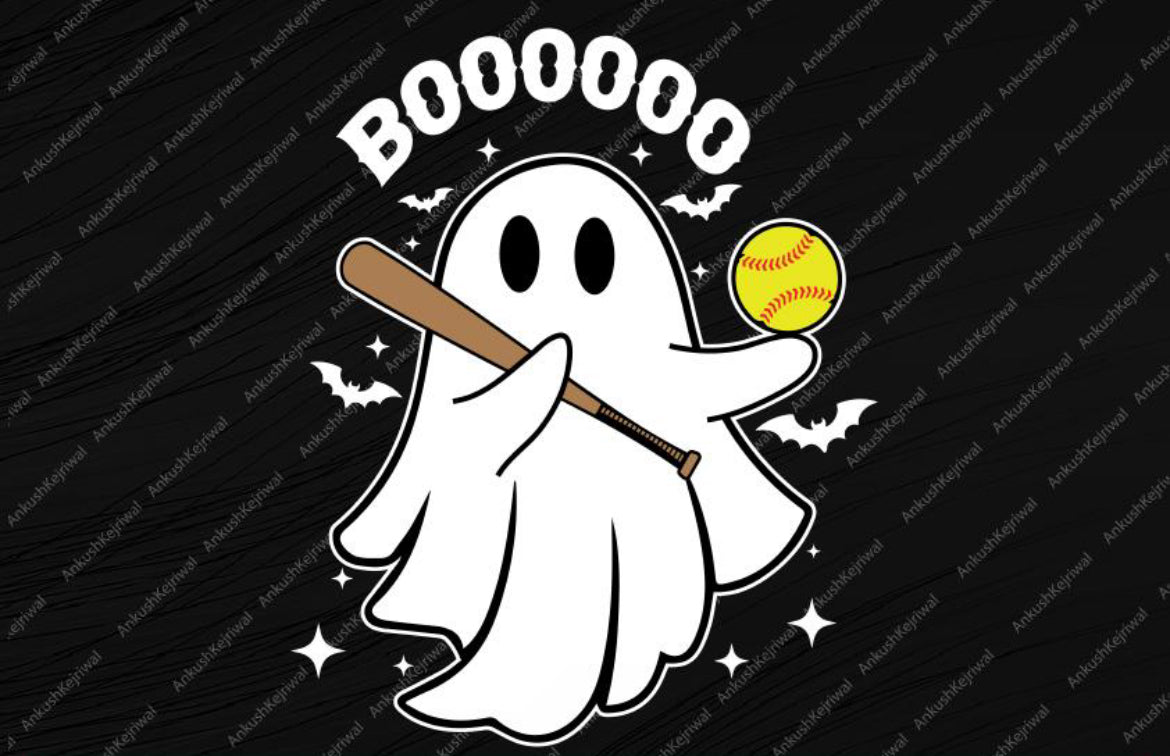 Boo Softball Ghost