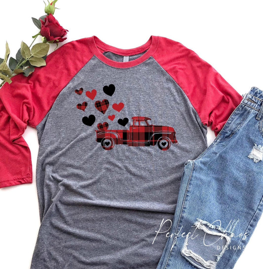 Heart Plaid Truck