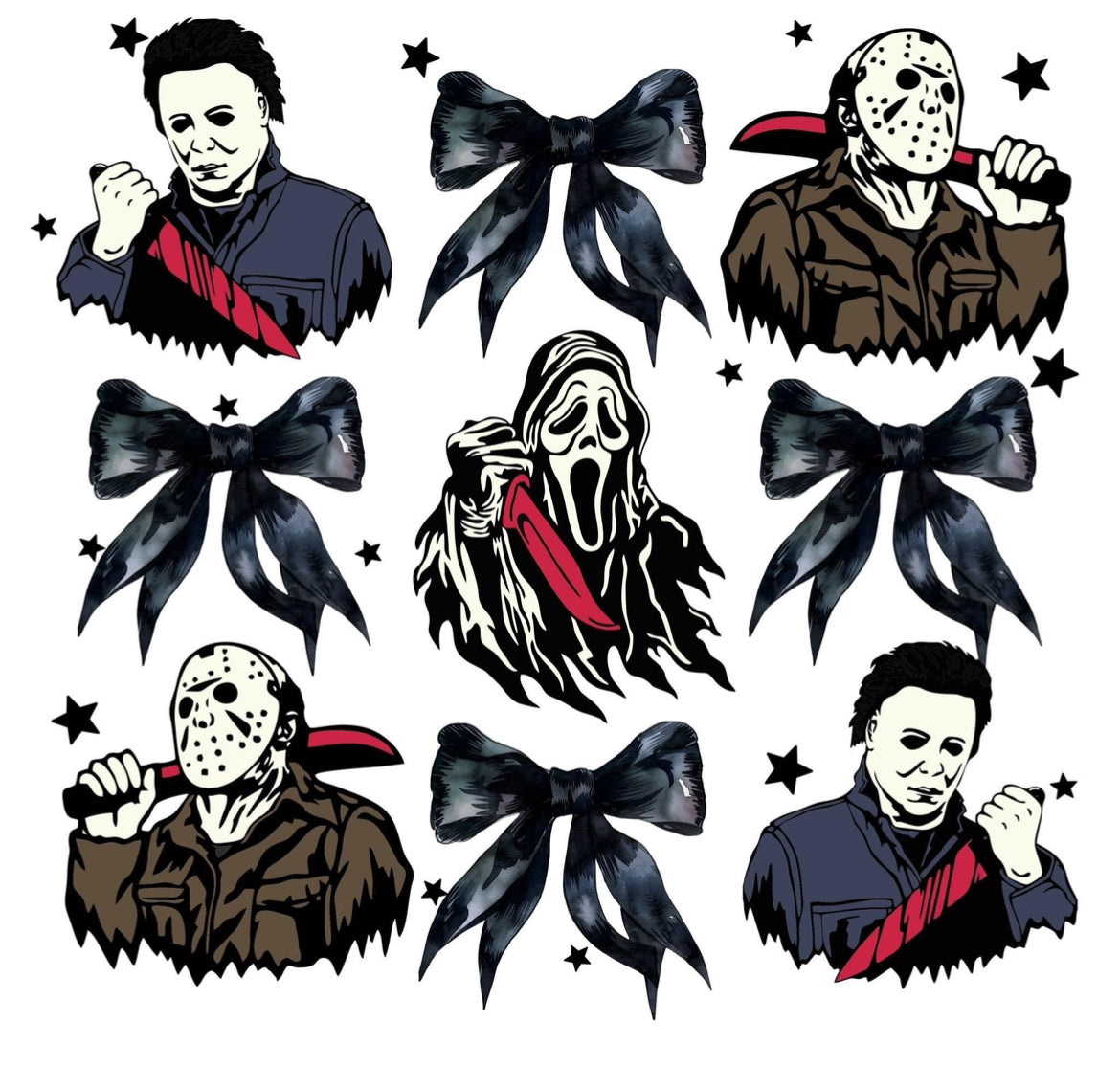 Jason + Michael + Scream Corquette Bows
