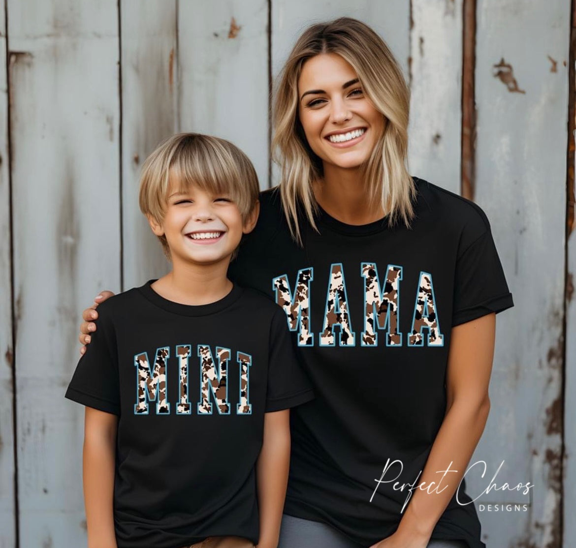 Mama + Mini Cow Print