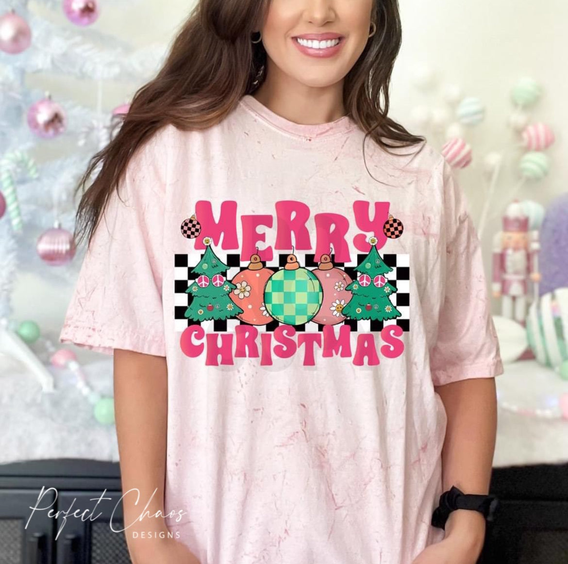 Merry Christmas Checkered