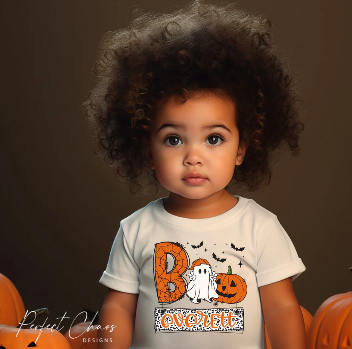 Personalized Orange Boo