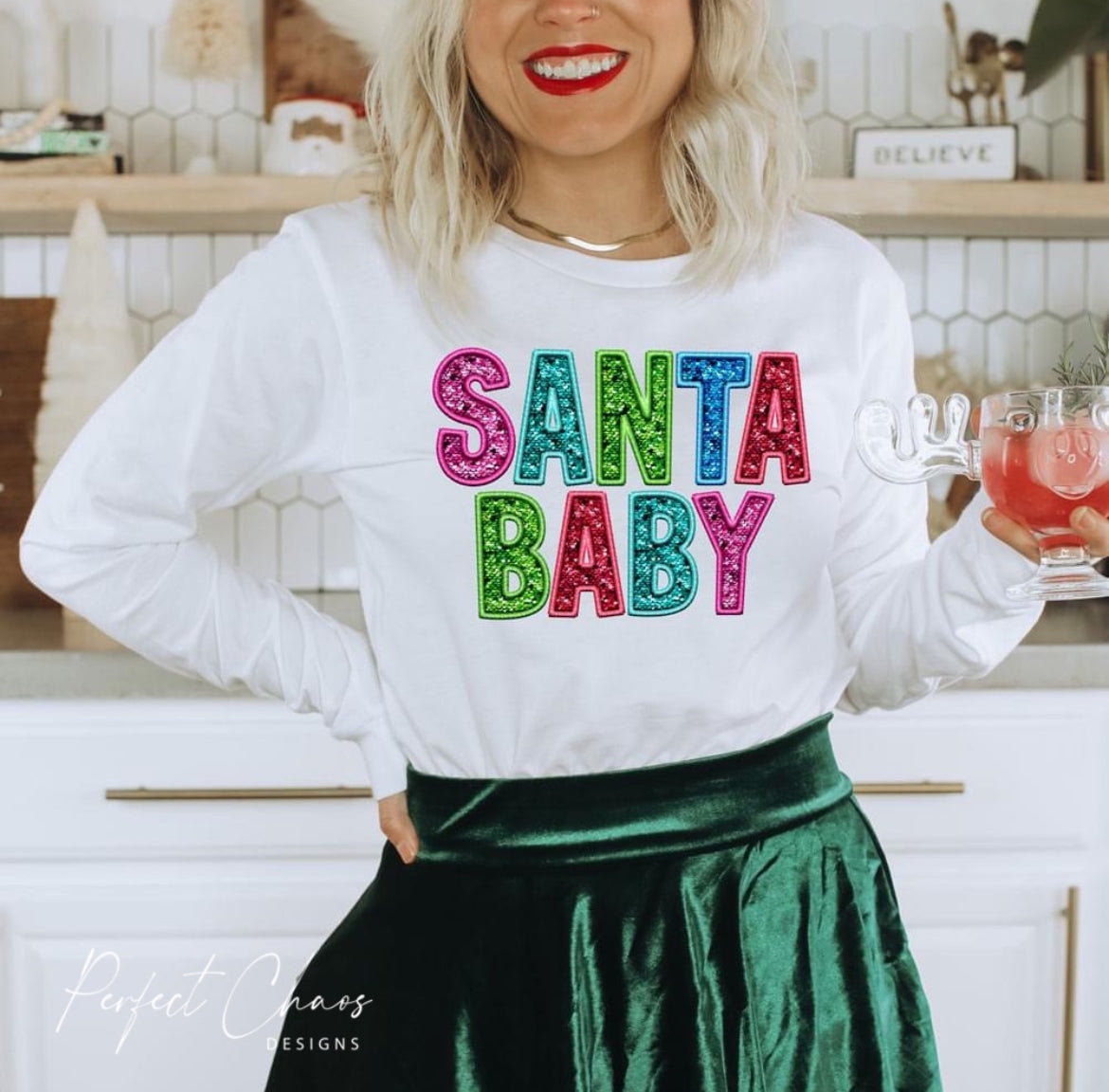Santa Baby - Sequin Look