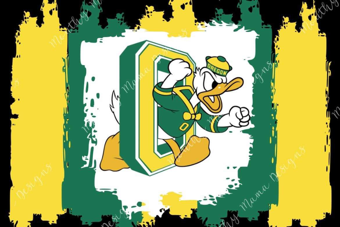 Oregon Ducks Brush stroke