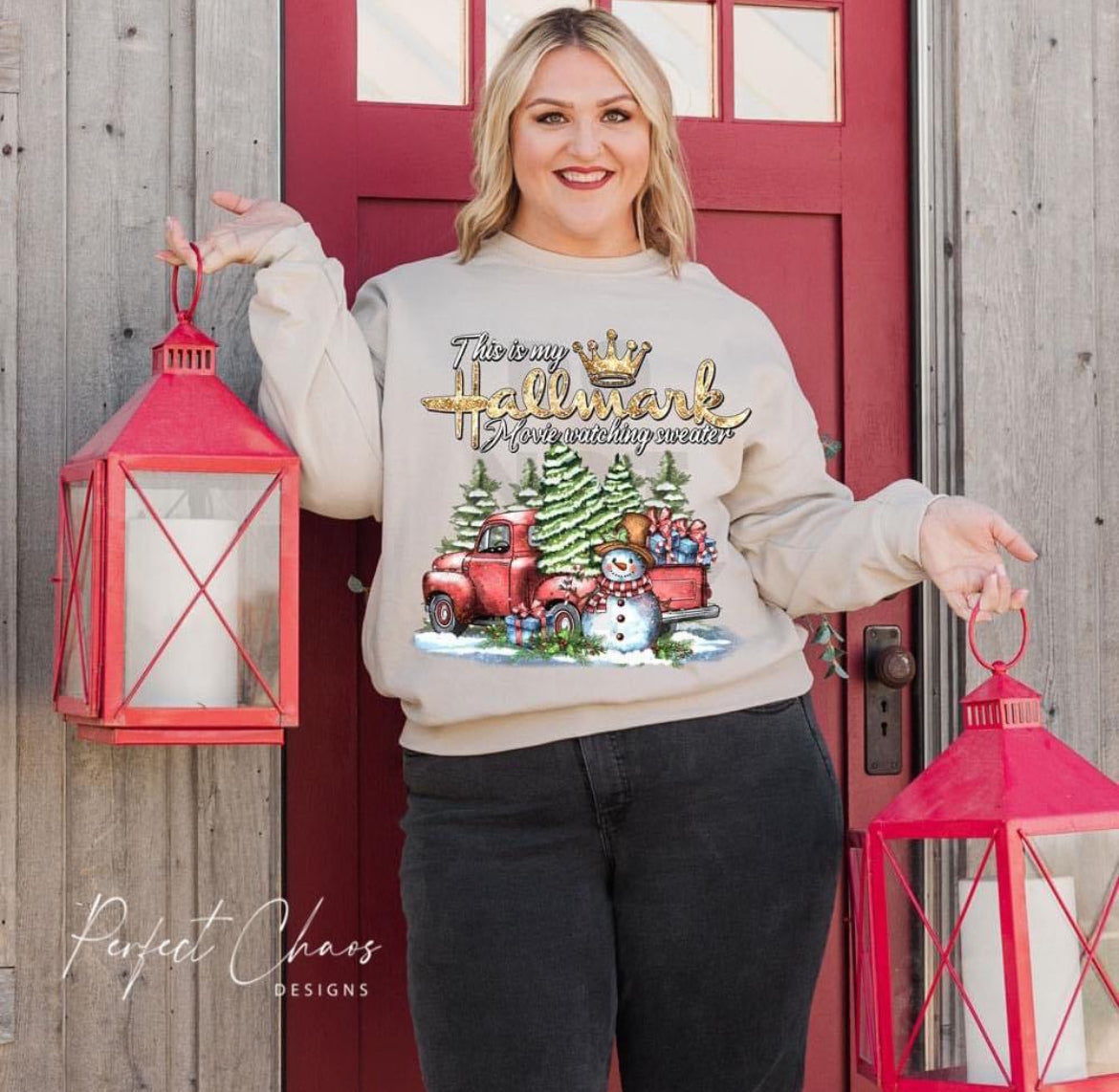 This is my hallway watching Christmas sweater