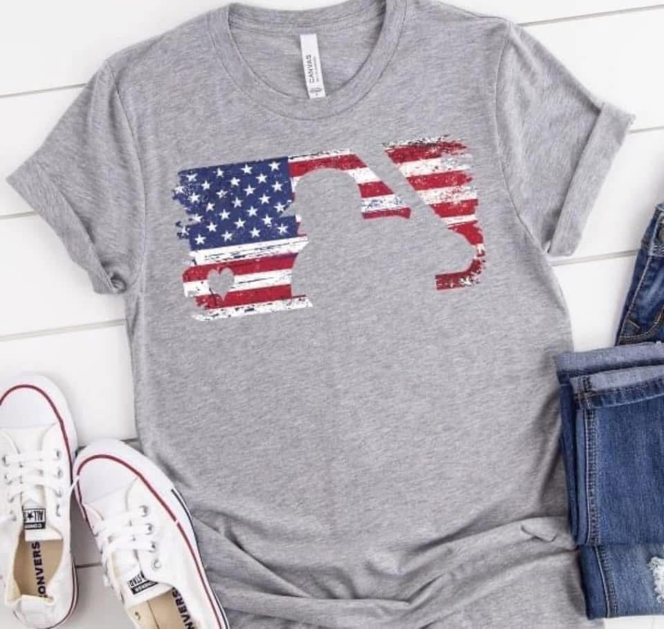 Baseball Flag + Heart