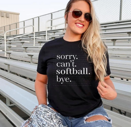Sorry. Can't. Softball. Bye.