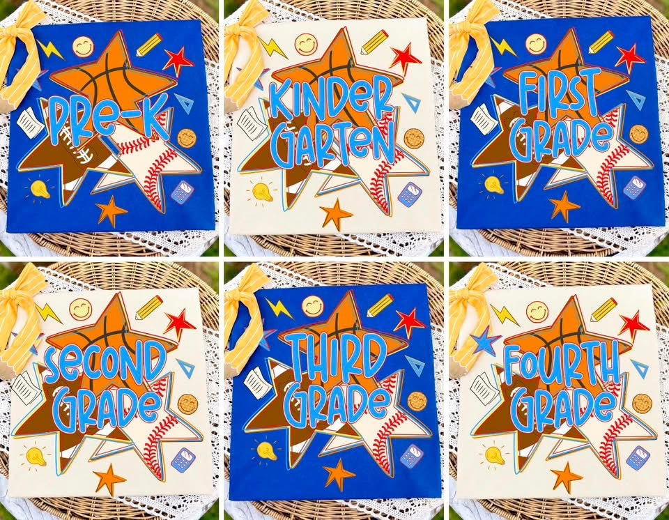 Sports Stars Back To School Custom Grade