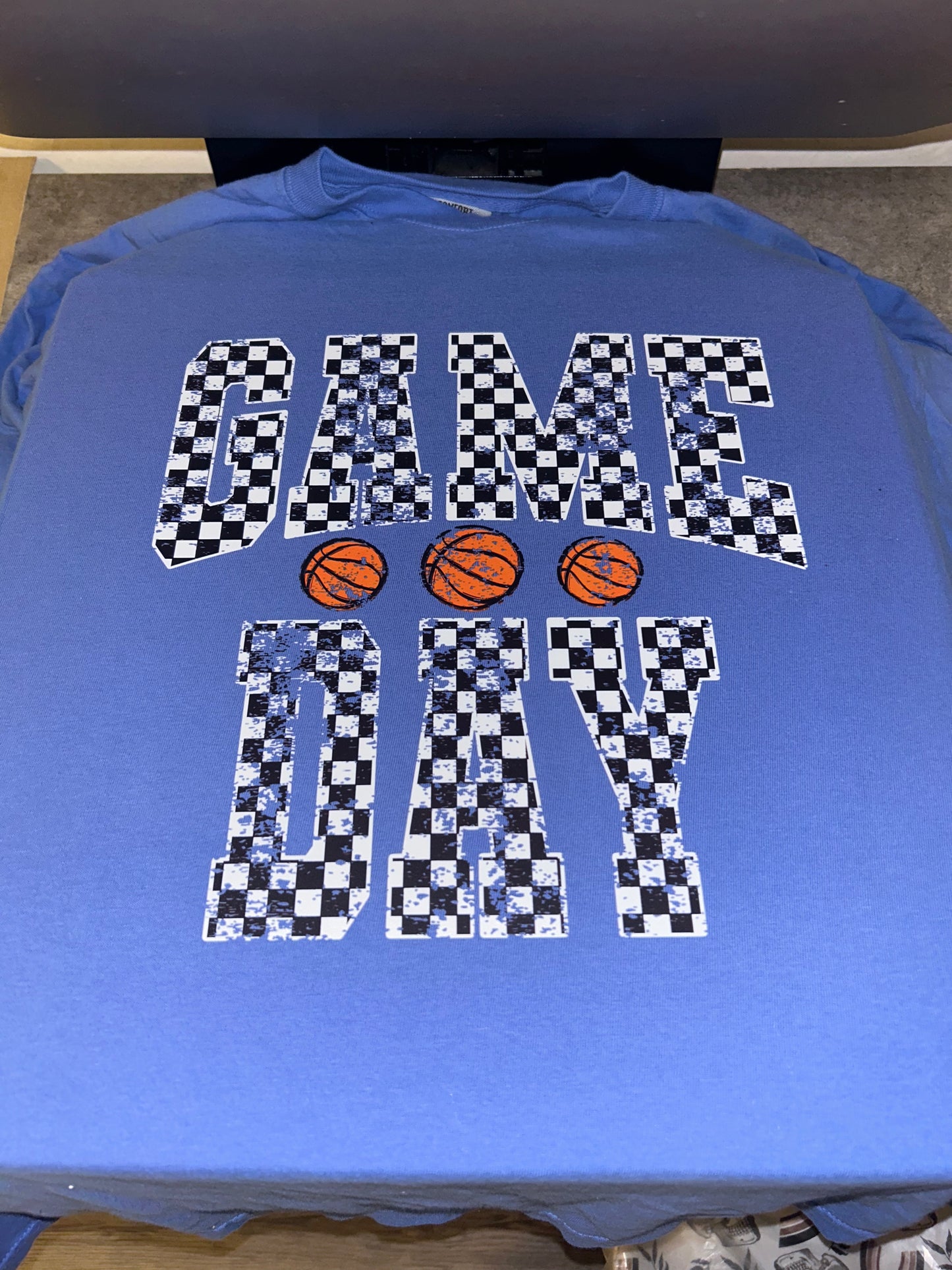 Game Day Checkered Basketball