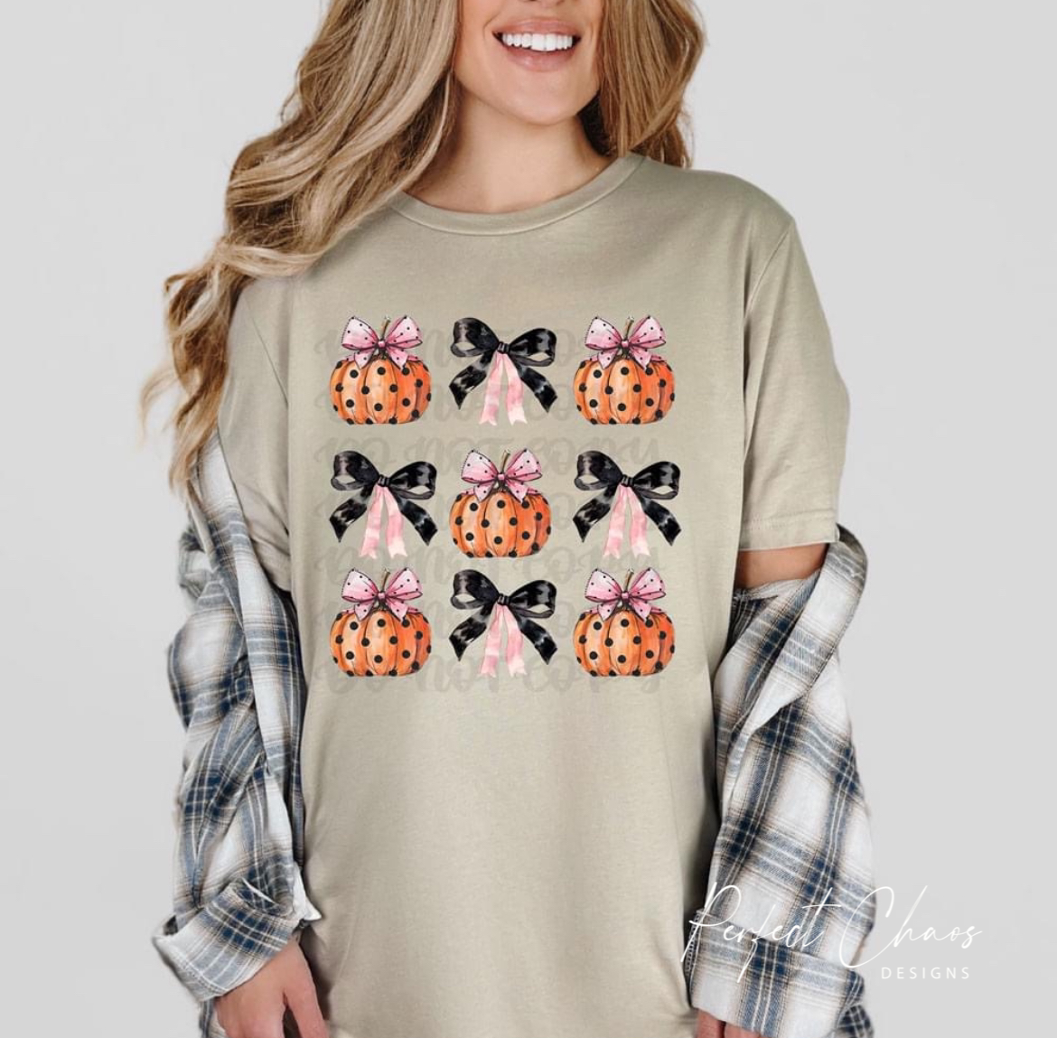 Black + Pink Bows + Polka Dot Pumpkins