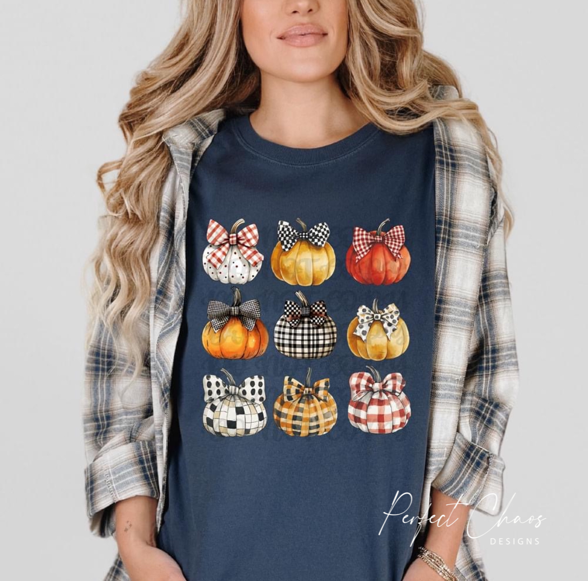 Different Patterned Pumpkins Stacked