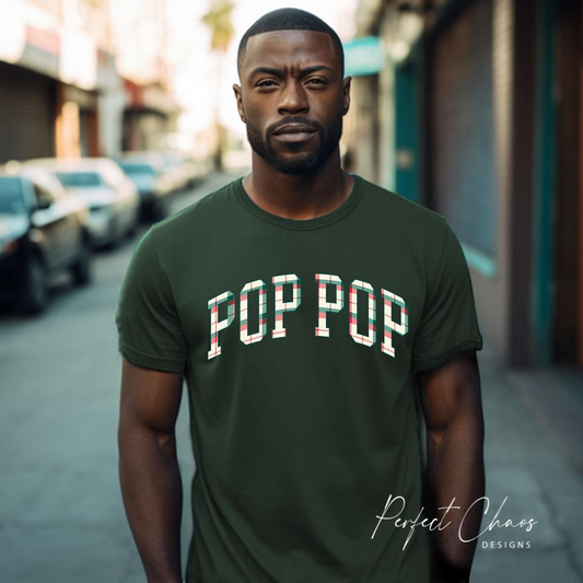 Pop Pop Christmas Plaid