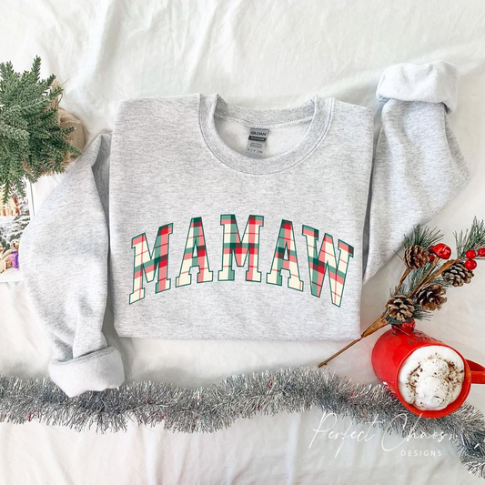 Mamaw Christmas Plaid