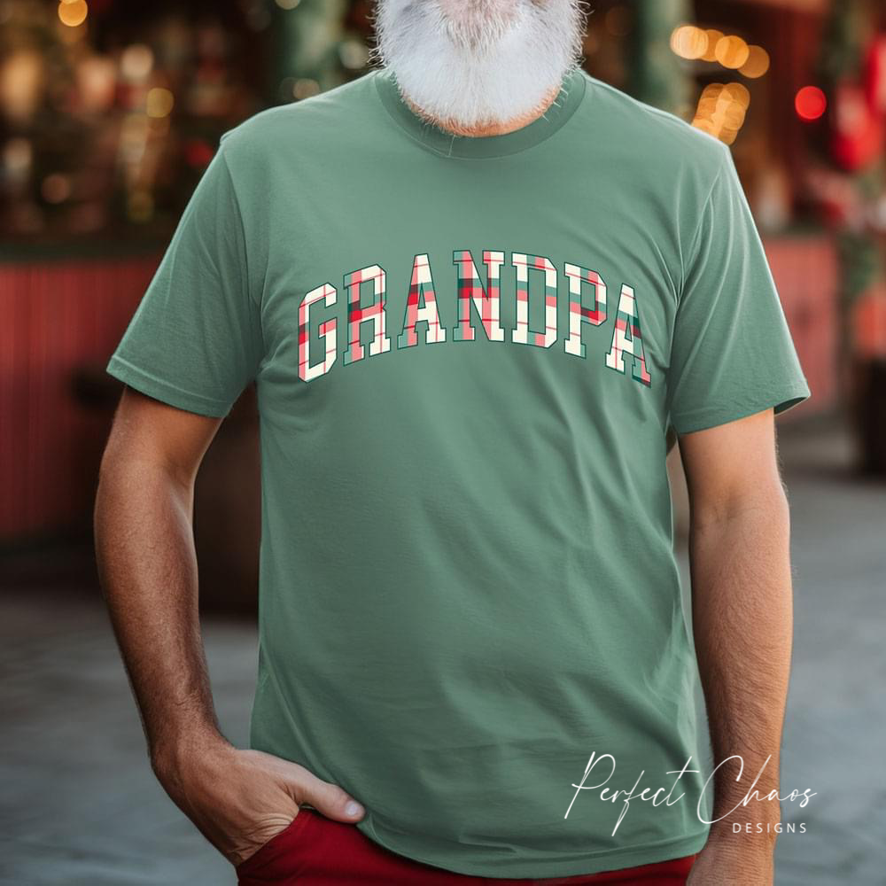 Grandpa Christmas Plaid