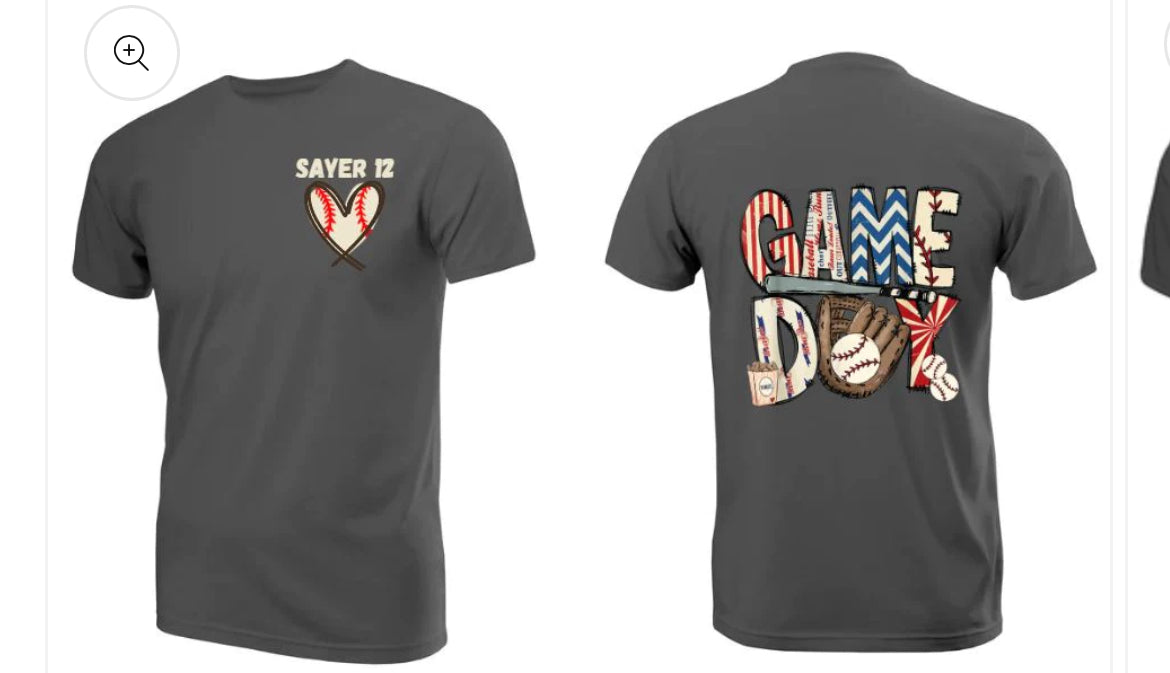 Game Day Custom Baseball Heart