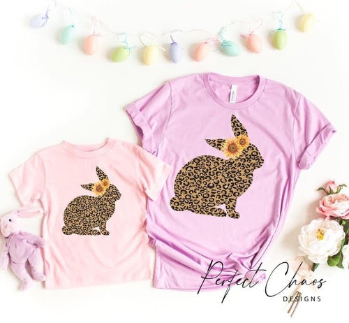 Leopard Bunny With Sunflower