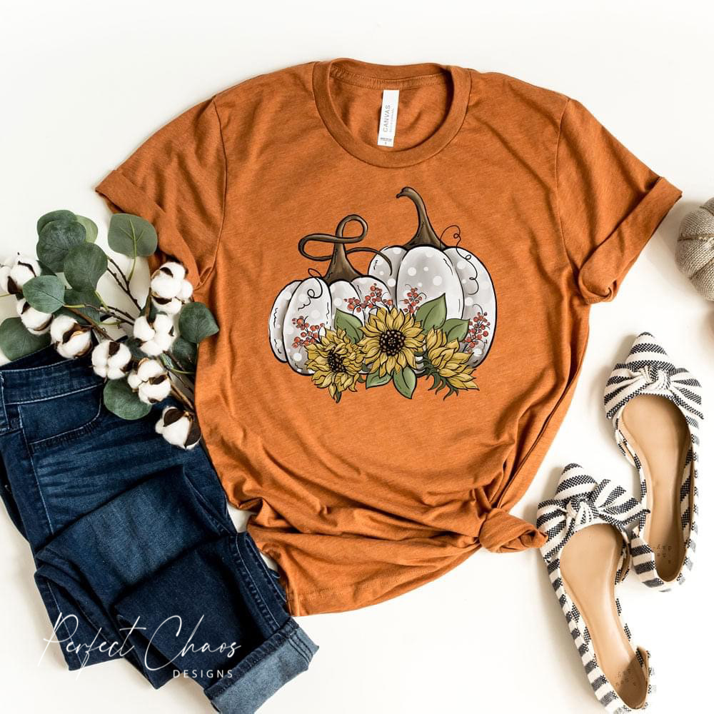 Sunflowers and Pumpkins