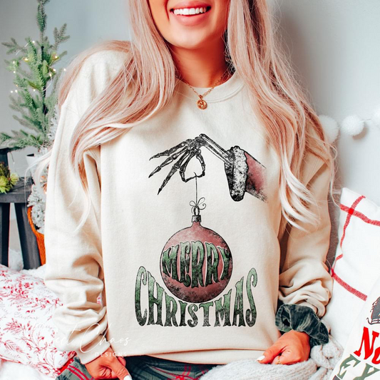 Merry Christmas + Skeleton Hand