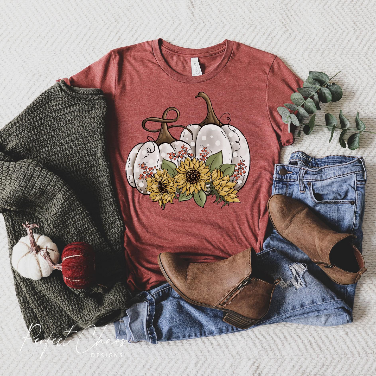Sunflowers and Pumpkins