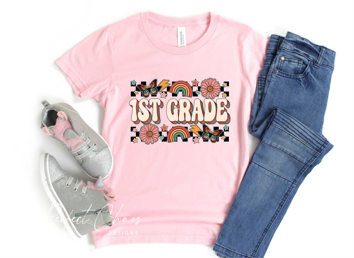 Retro Butterfly Checkered Grades