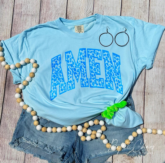 Amen Leopard - Neon Blue