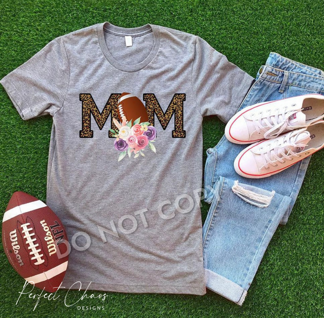 Floral Football Mom