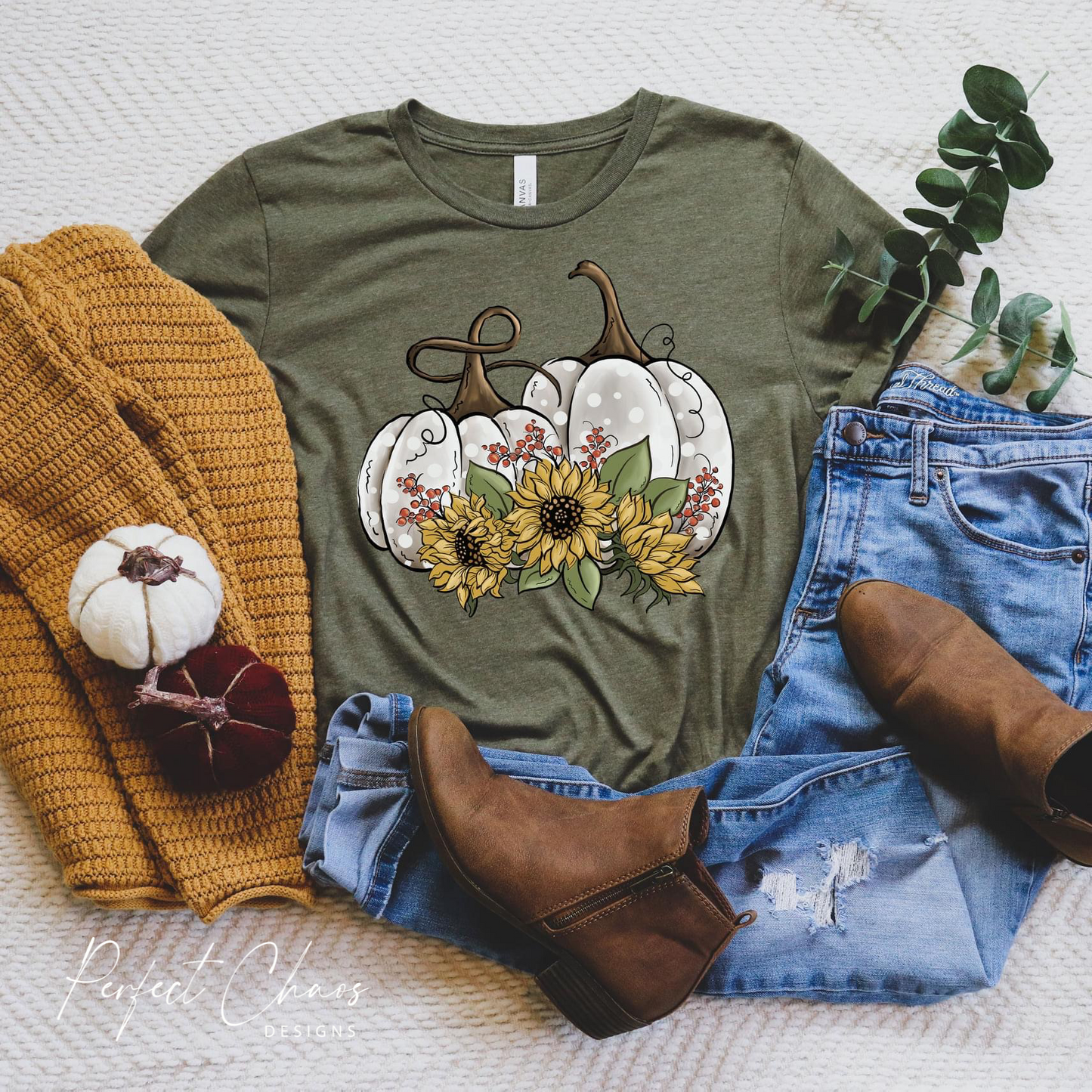 Sunflowers and Pumpkins